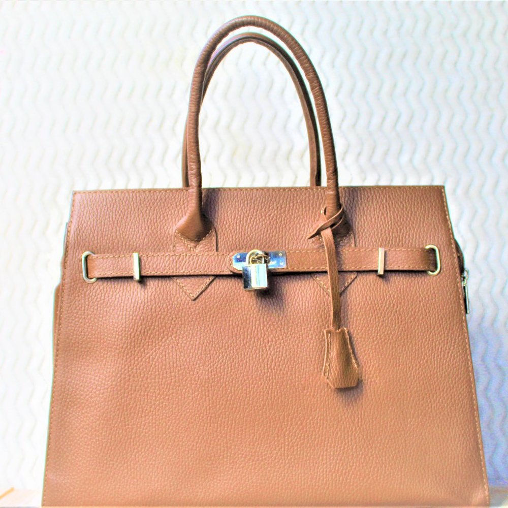 Markese Italian Leather Shoulder Bag, Large Tote